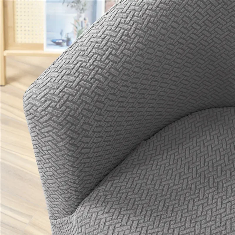 Jacquard Tub Chair Cover Elastic Club Sofa Covers Stretch Spandex Single Armchair Sofa Slipcovers for Living Room Bar Home Decor 5