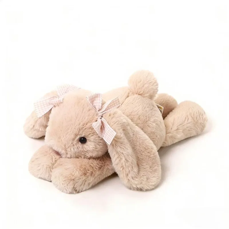 Cute Loppy-Ear Rabbit Plush Pillow - 35cm Super Soft Stuffed Animal, Huggable & Machine Washable Soothing Toy for Kids