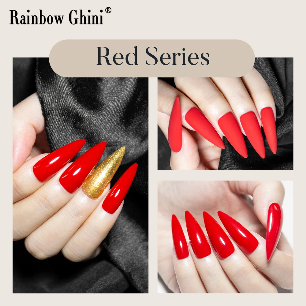 RG 15ML Red Hybrid Nail Gel Polish Nail Supplies Vernis Semi Permanent Nail Art Manicure LED UV Glitter Gel Nail Varnishes 2023