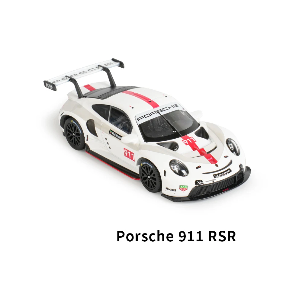 Bburago 1:43 Lamborghini SC63 Porsche 911 Audi S1 C8R Alfa Alloy Luxury Vehicle Diecast Pull Back Cars Model Toy Collection Gift 4