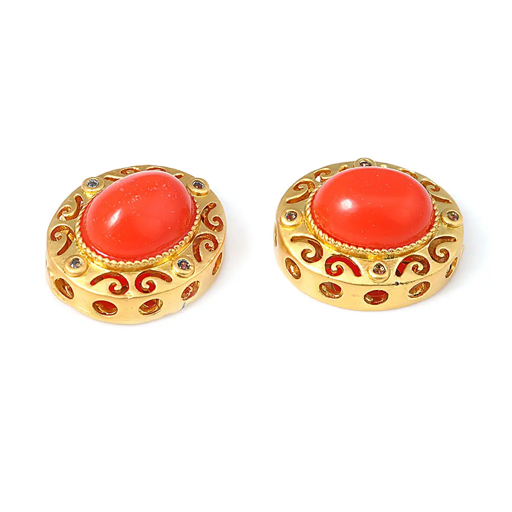 Pulseras de Cuentas Nepalesas Vintage Estilo 5PCS Brasso Dorado Mate Accesorios DIY para Hacer Joyería - details 7