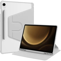 Enhanced Rotating Tablet Stand Case - Clear Shockproof Acrylic Cover - A9Plus A11Plus 11in (GRAY)