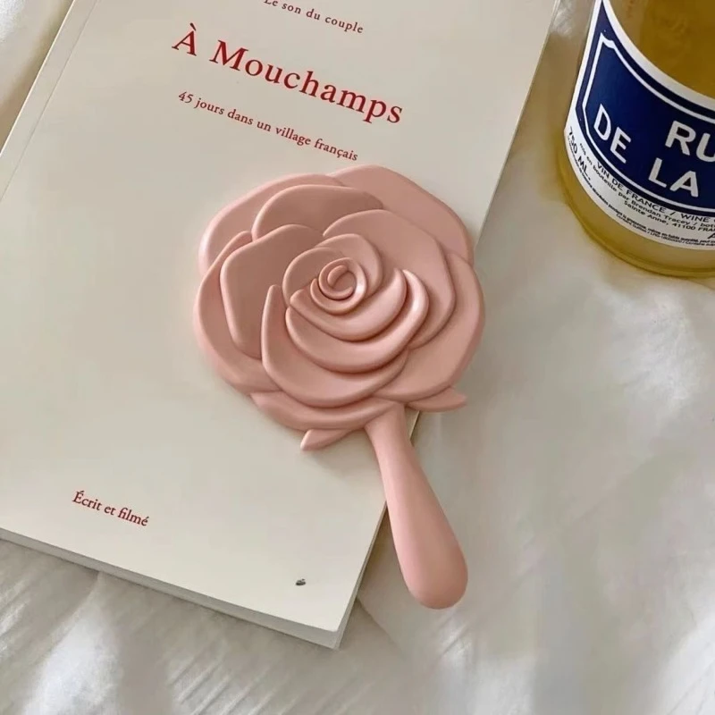 휴대용 여성용 장미 화장 거울 손 주머니 접이식 화장 거울 작은 다양한 모양의 뷰티 거울