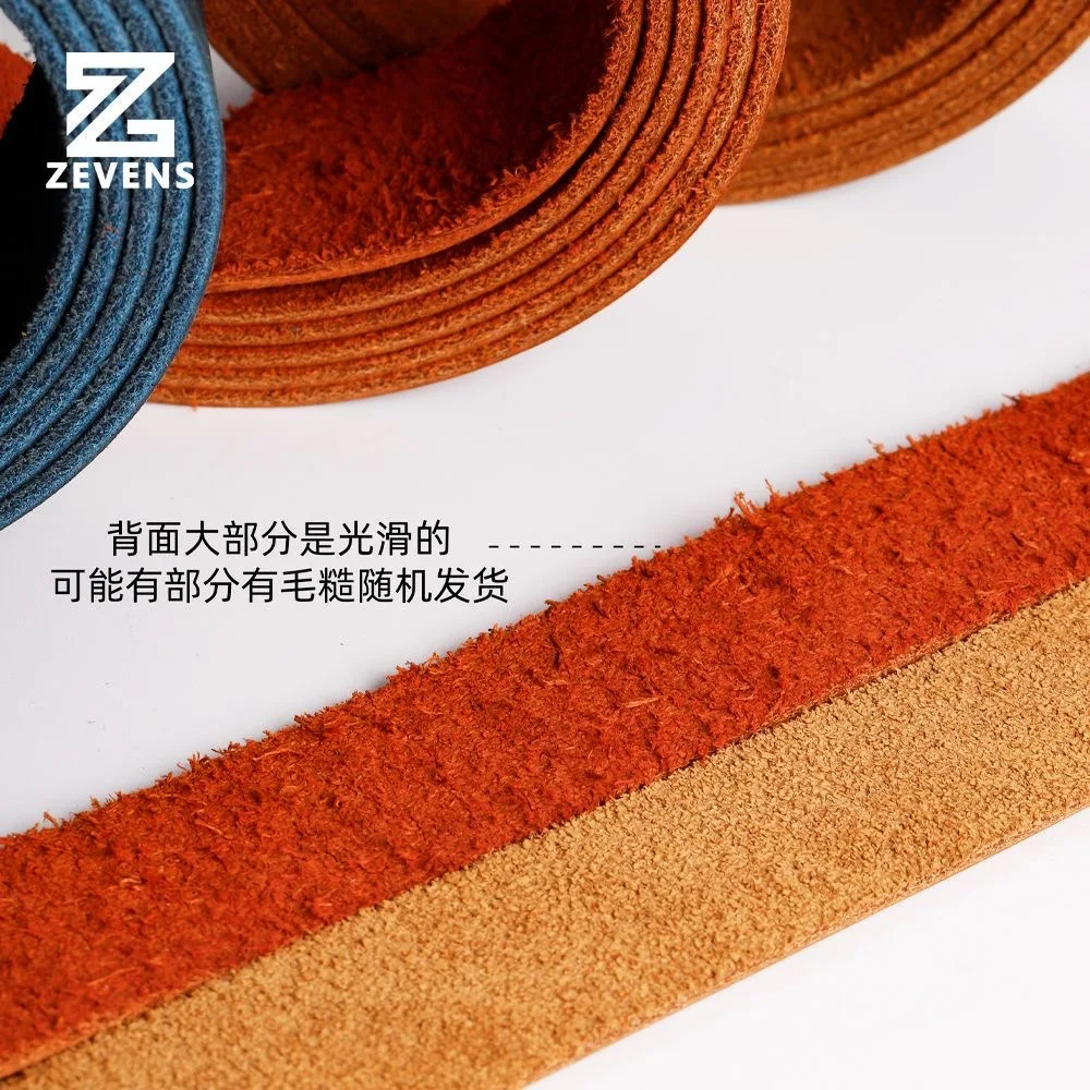 Handcrafted Genuine Crazy Horse Leather Strap and Fabric Strip