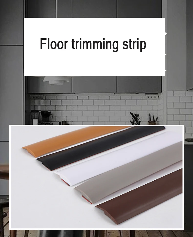 Description Picture 4 of itemPVC Floor Edge Pressing Strip Anti-collision Threshold Strip Door Joint Pressing Strip Floor Stickers Carpet Edge Gap Shielding