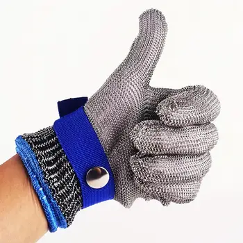 Anti-cut Gloves Safety Cut Proof Stab Resistant Stainless Steel Wire Metal Mesh Butcher Cut-Resistant Gloves