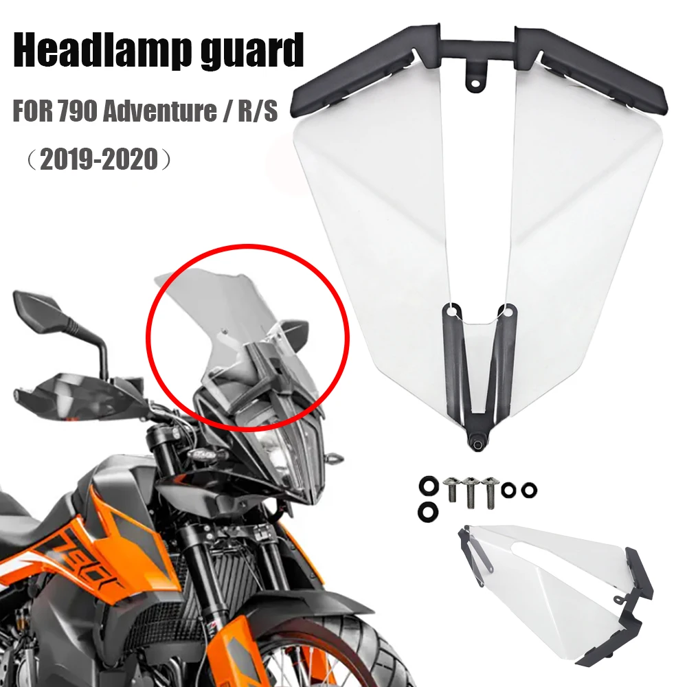 

Motorcycle Headlight Guard Protector Grille Grill Cover Acrylic Lamp Pat Compatible For 790 Adventure/R/S 2019 2020