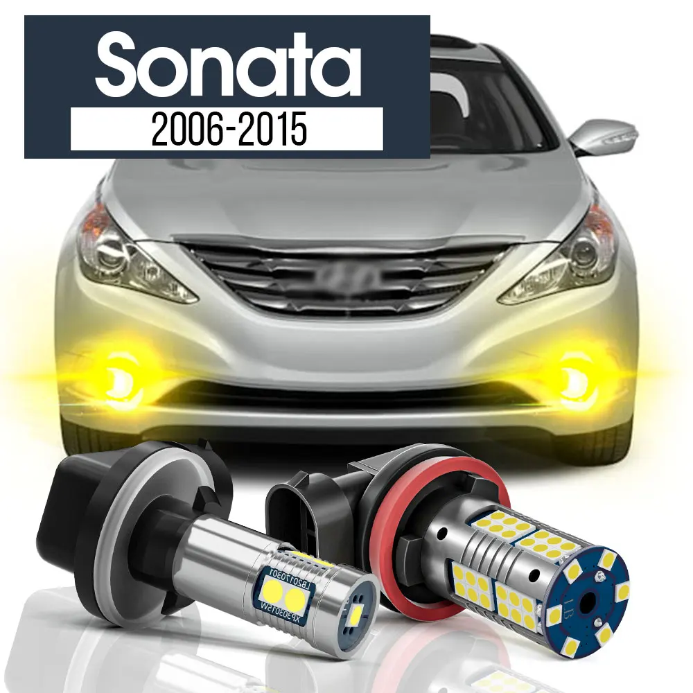 

2pcs LED Fog Light Lamp Blub Canbus Accessories For Hyundai Sonata 2006 2007 2008 2009 2010 2011 2012 2013 2014 2015