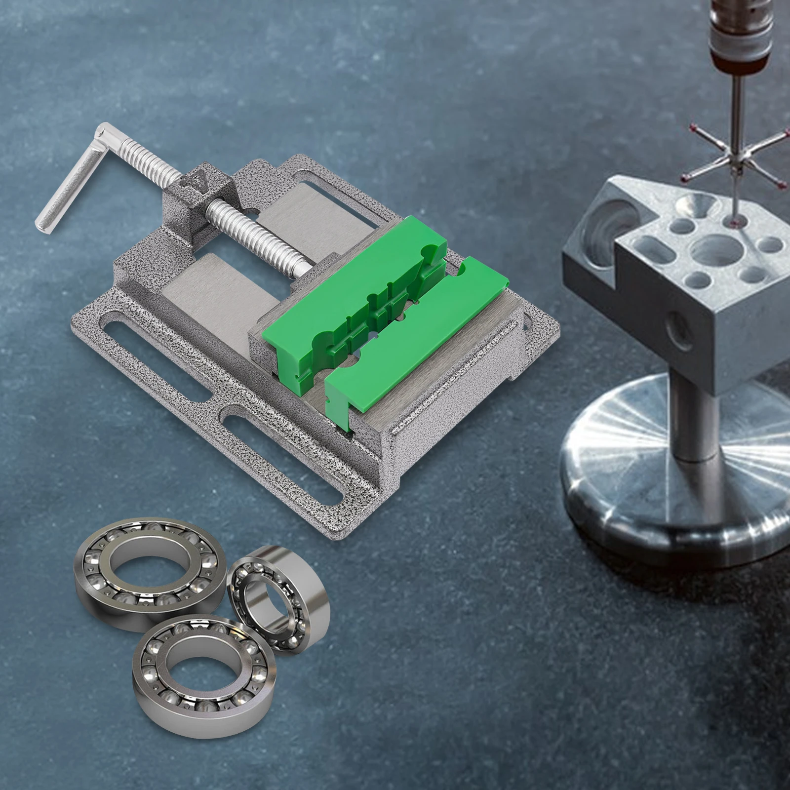 Schwarze 4-Zoll-Flachzange + 2 Stück Scheibenschutzabdeckung Werkzeuge Bohrmaschine Schraubstock Metallbohrmaschine Schraubstock Werkbank Bohrschraubstock Klemme – Detail 39