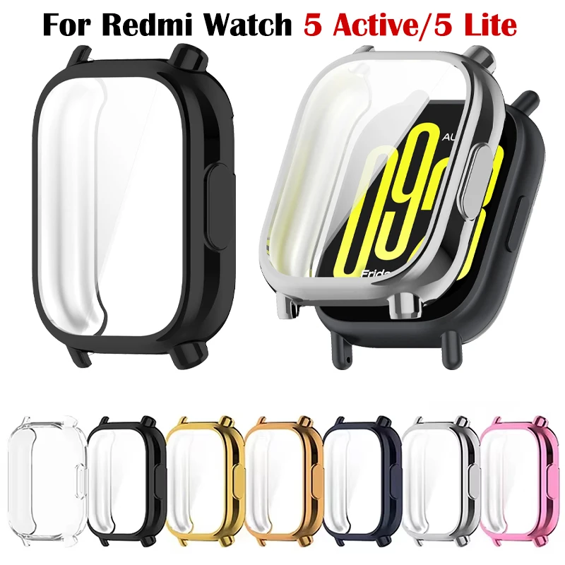 Full Cover Screen Protector Soft TPU Shell Bumper Case - Smartwatch Accessory
