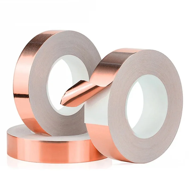 20M Copper Foil Tape Single Side Conductive Shielding Tape Snail Tape Stain Glass Home Appliance DIY Copper Tape