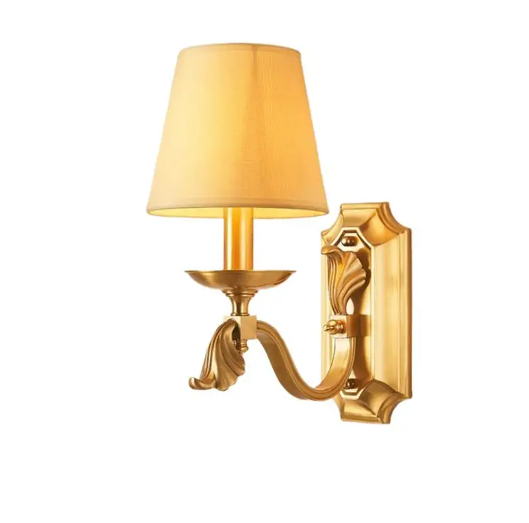 

Copper American Single Bedsideroom Bedside Lamp Living Room Background Wall Modern Simple Corridor