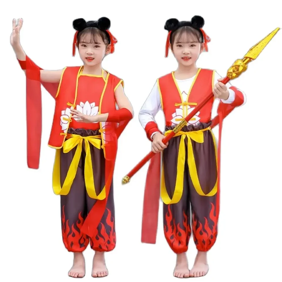 Nezha Cosplay Costumes For Kids Kindergarten Dance Clothes