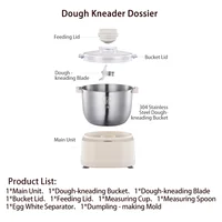 SUNATUR 5л/7л тестомес постоянного тока 250 Вт автоматический электрический бытовой миксер кухонный блендер с ферментором и таймером взбиватель яичного белка — изображение 5