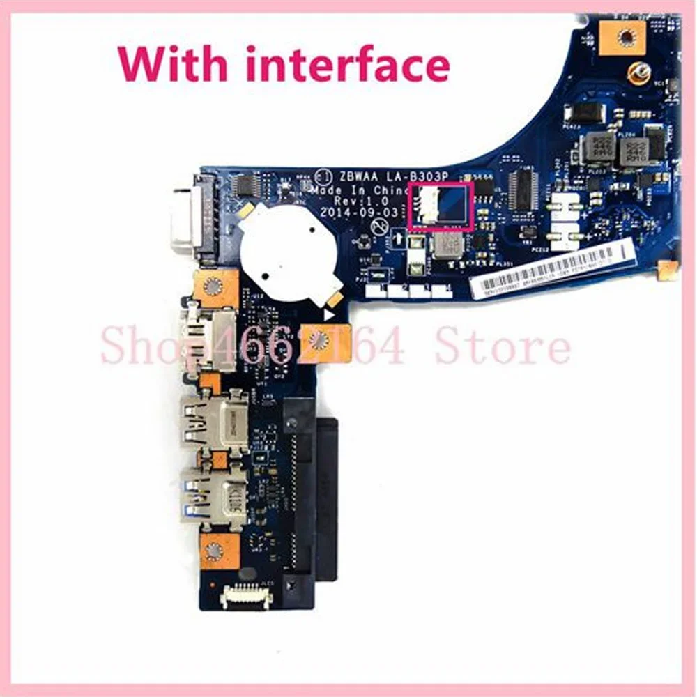 LA-B303P N2840 CPU K000891580 Mainboard For Toshiba