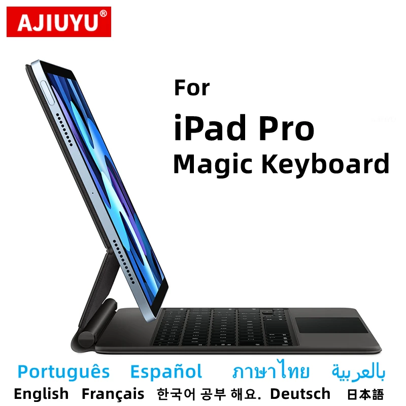Magic Keyboard For Ipad Pro 11 Inch 12.9 2021 2020 2018 Air 5 4 10.9 2022  Portuguese Spanish Korean Arabic German Smart Keyboard - Tablets & E-books  Case - AliExpress