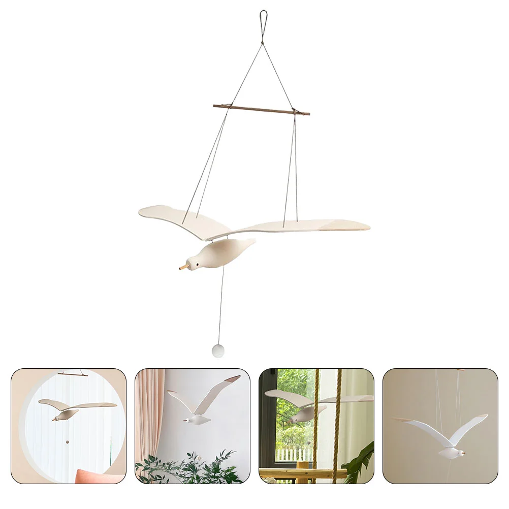 

Seagull Jewelry Bedroom Hanging Decoration Wood Bird Pendant Adorn Wall Home Shape Ornament Decorate Kids