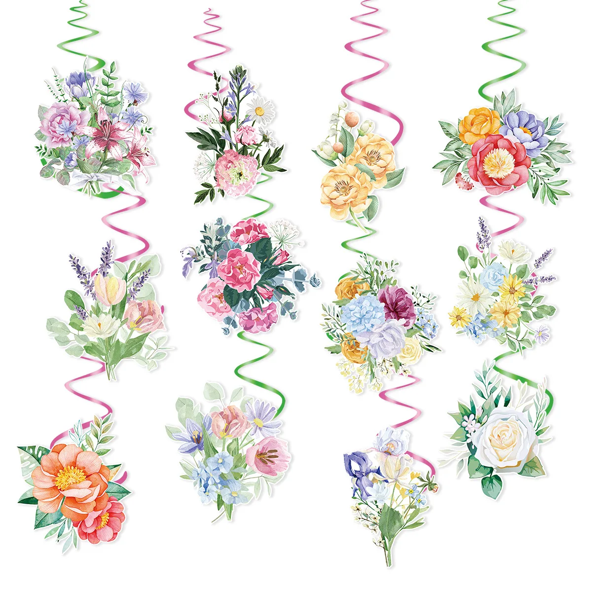

Spring Flower Decorative Spiral Pendant Spring Colorful Flower Spiral Pendant In Europe And Hanging Beads Curtain for Doorways