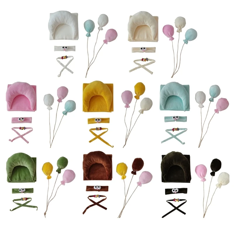 

Infant Photography Props Headband Pillow Basket Stuffer Photo Props Pose Pillows