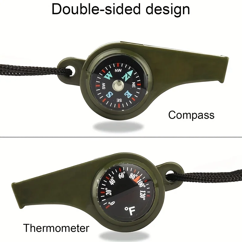 3in1 Whistle with Compass Thermometer for Collection Small Gift Sports Competition Motion Training Outdoor Activity Equipment