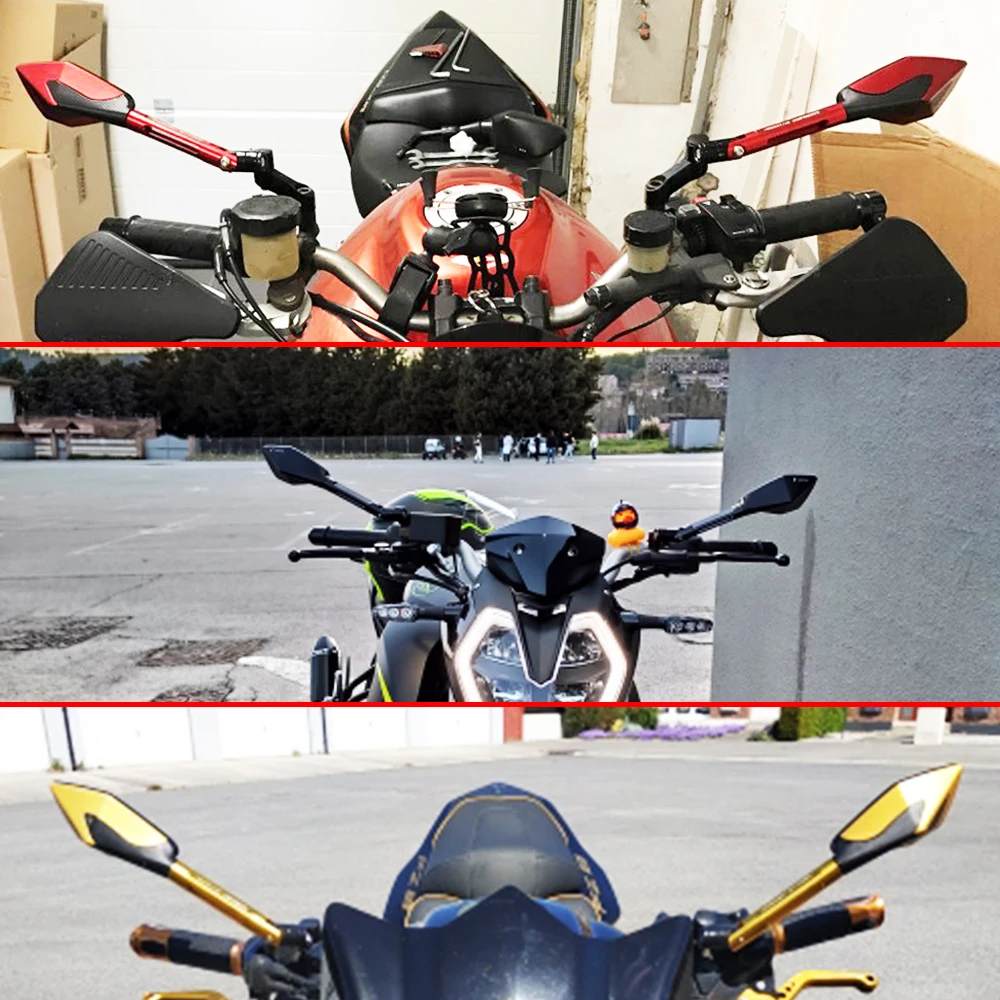 오토바이 핸들 바 후면보기 미러 YAMAHA T-MAX TMAX 560 T max 560 T-Max560 TMAX560 용 파란색 눈부심 방지 미러