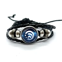 Genshin Impact Game Cosplay Prop Eye of God Water Wind Thunder Fire Rock Ice Element Purple Bracelet Bangle Jewelry Fans Gift 2