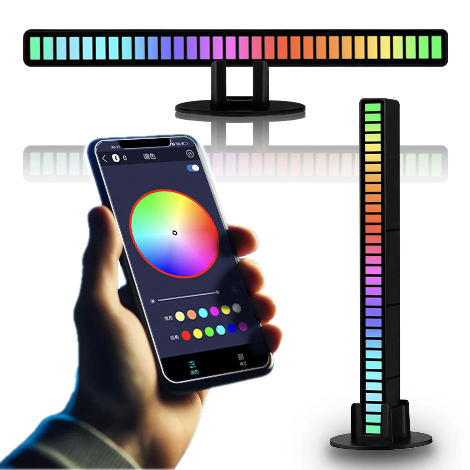 

RGB перезаряжаемое управление звуком, искусственный импульсный сигнал, Голосовая активация, музыкальный ритм, цветное искусственное освещение, беспроводное освещение