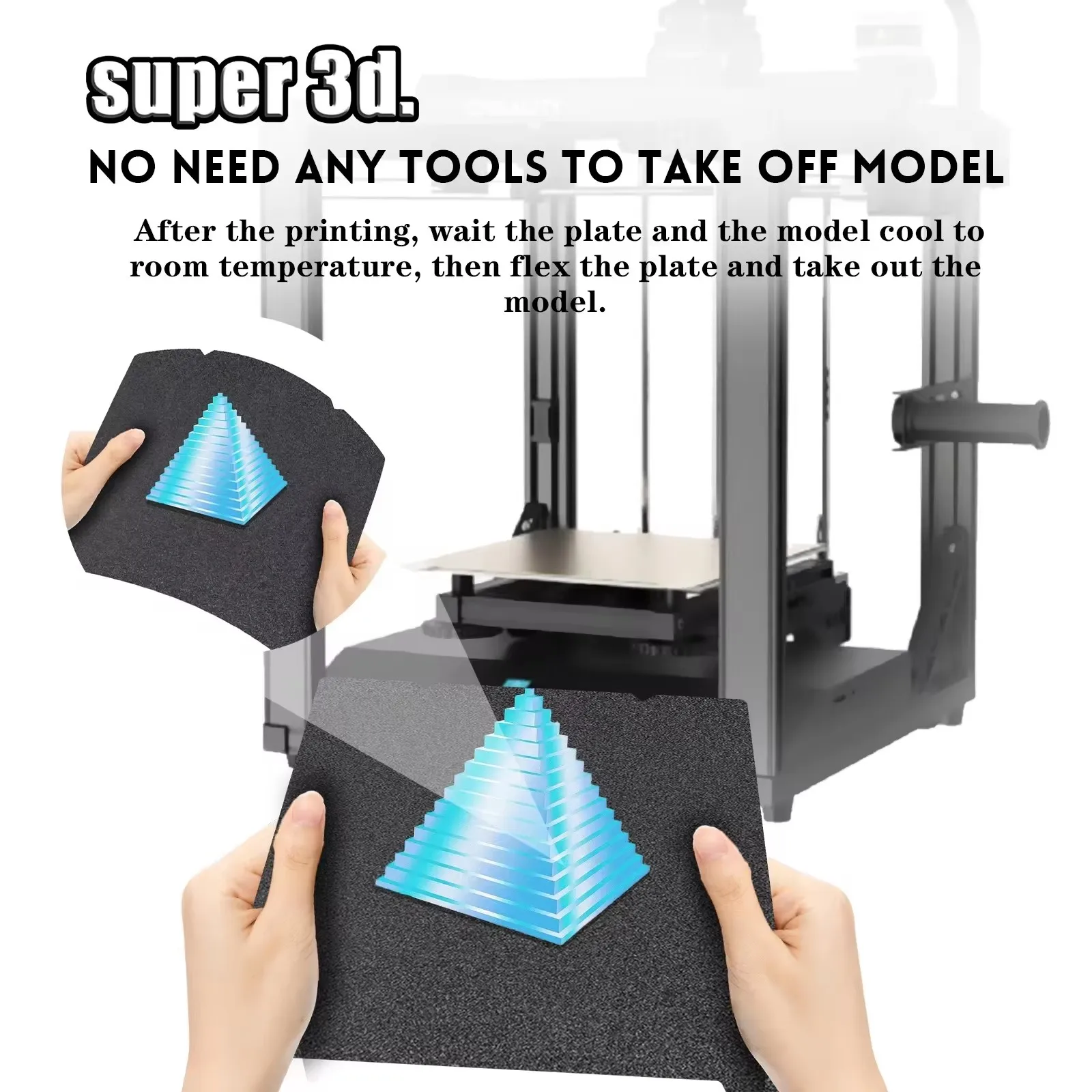 Enhanced Creality 3D Printer Build Plate, Textured PEI Smooth Magnetic Sheet, 235x235mm