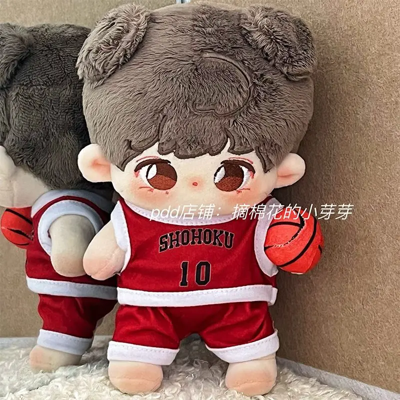 1 Set 20cm Doll Clothes Sports T-shirt Mini Shorts Suit with Basketball For Idol Dolls Outfit Toys Accessories 2