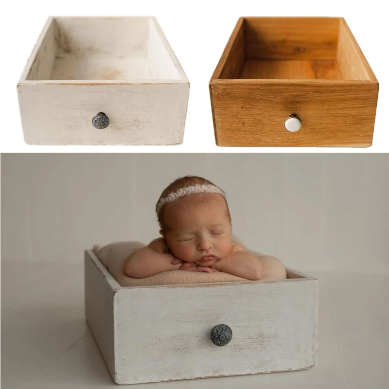 

Infant Photography Props Baby Toy Mini Drawer Posing Figure for Baby Photoshooting Durable Retro Style Supplies