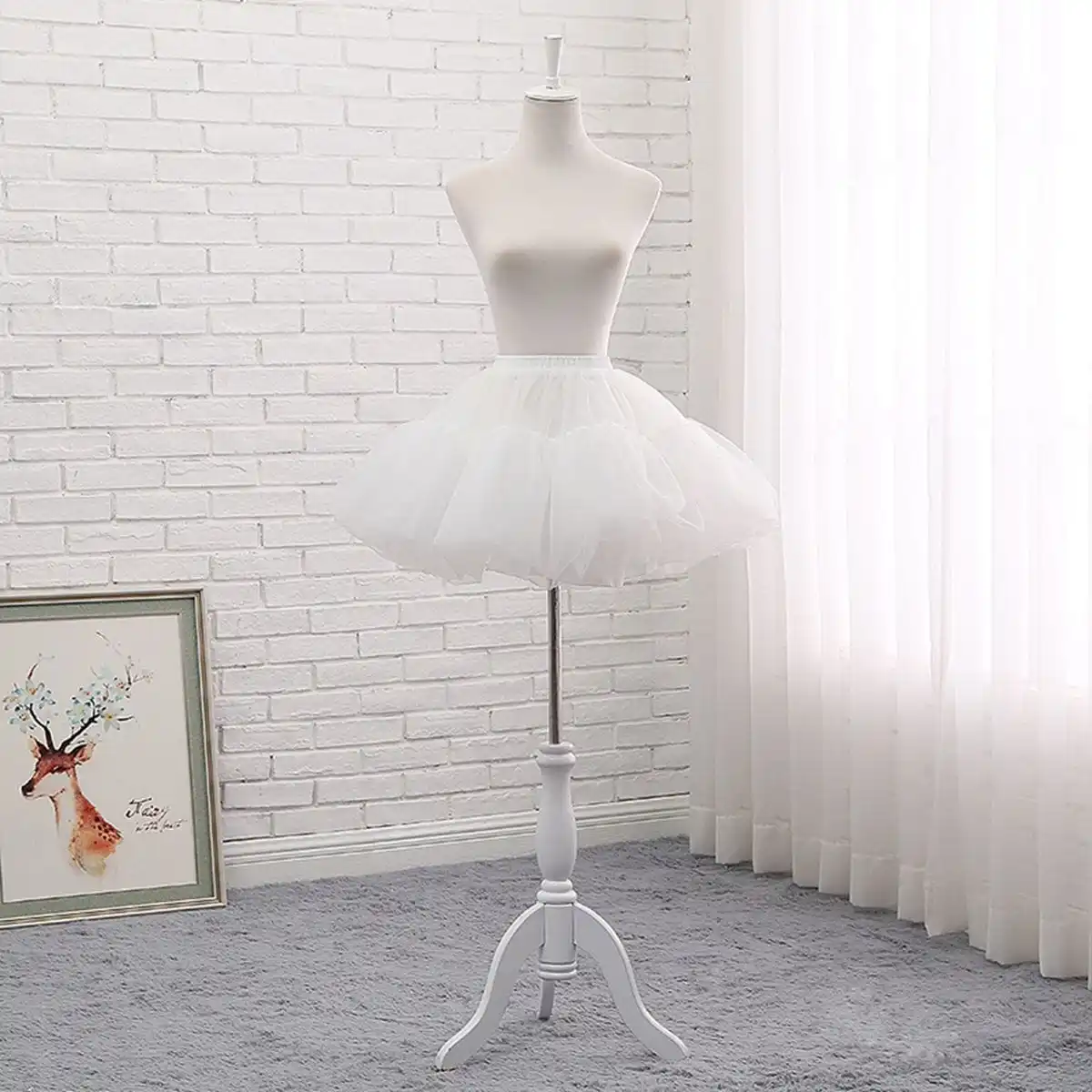Petticoat Skirt Petticoat Underskirt 4 Layers Organza Lolita Half Skirt