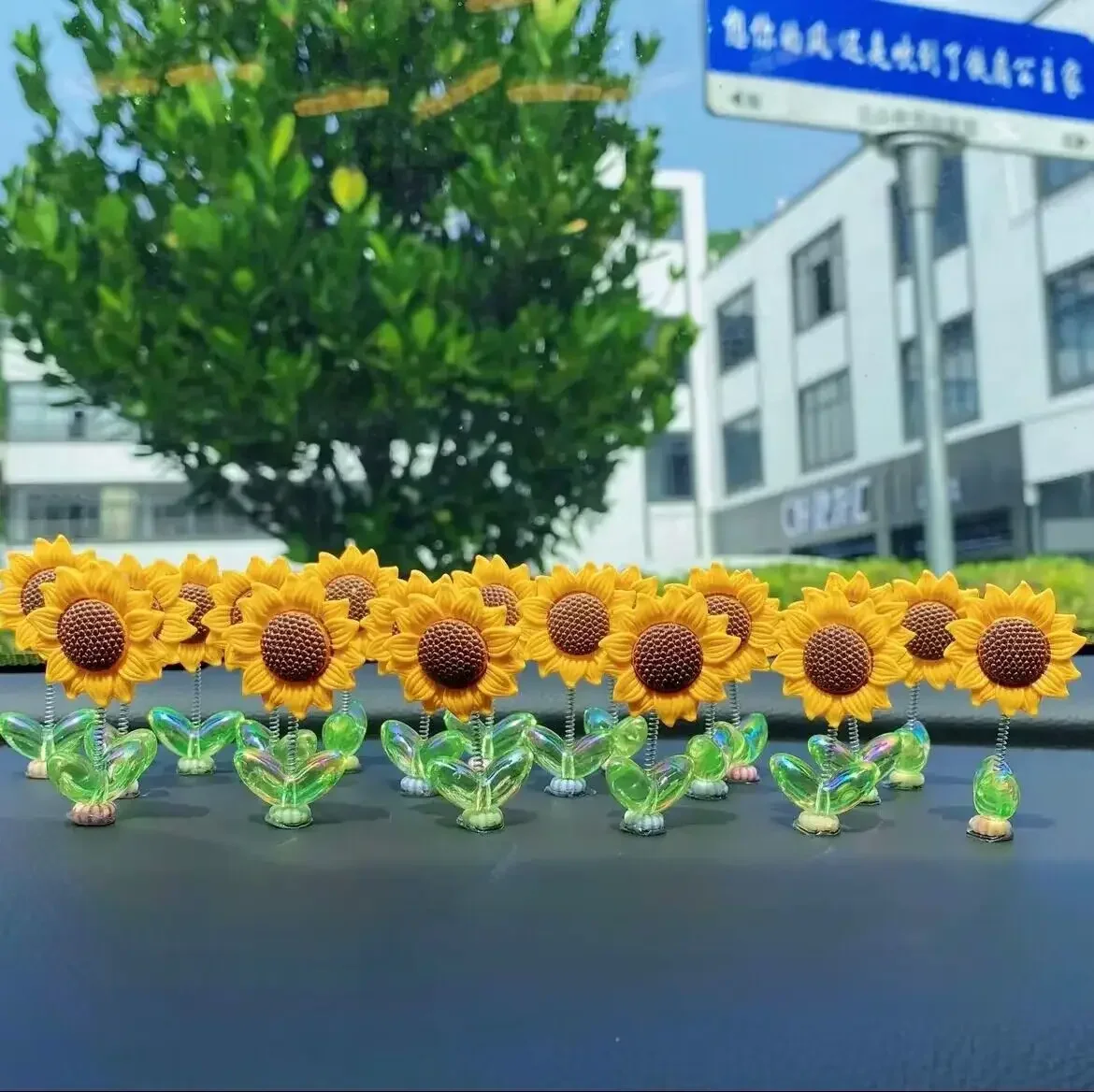 자동차 대시 보드 장식, 자동차 창 장식, 해바라기 디자인, 자동차 장식, 자동차 인테리어 액세서리, 5 개, 신제품