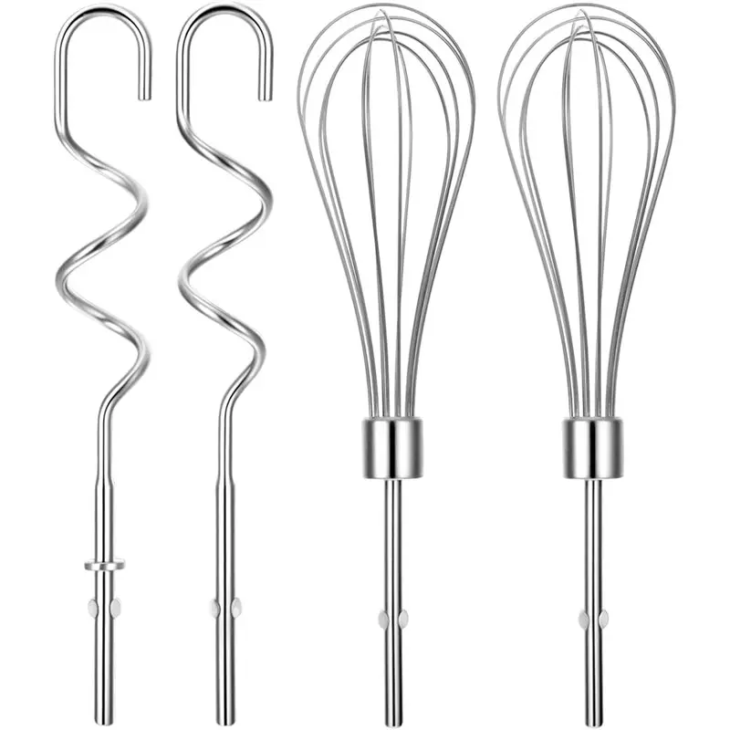 【PASSIONE 】For Kitchenaid Hand Mixers Compatible Accessories:Hand Mixer Attachments Egg Beater Blending Rod Dough Hook Whisk Ble