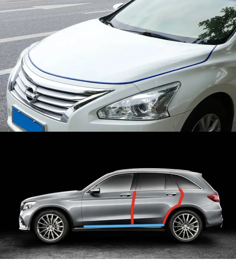 Car Door Edge Scratch Protector with Steel Disc Bumper Trim Edge Scratch Protector Strip Sealing Guard Styling Protector Decor