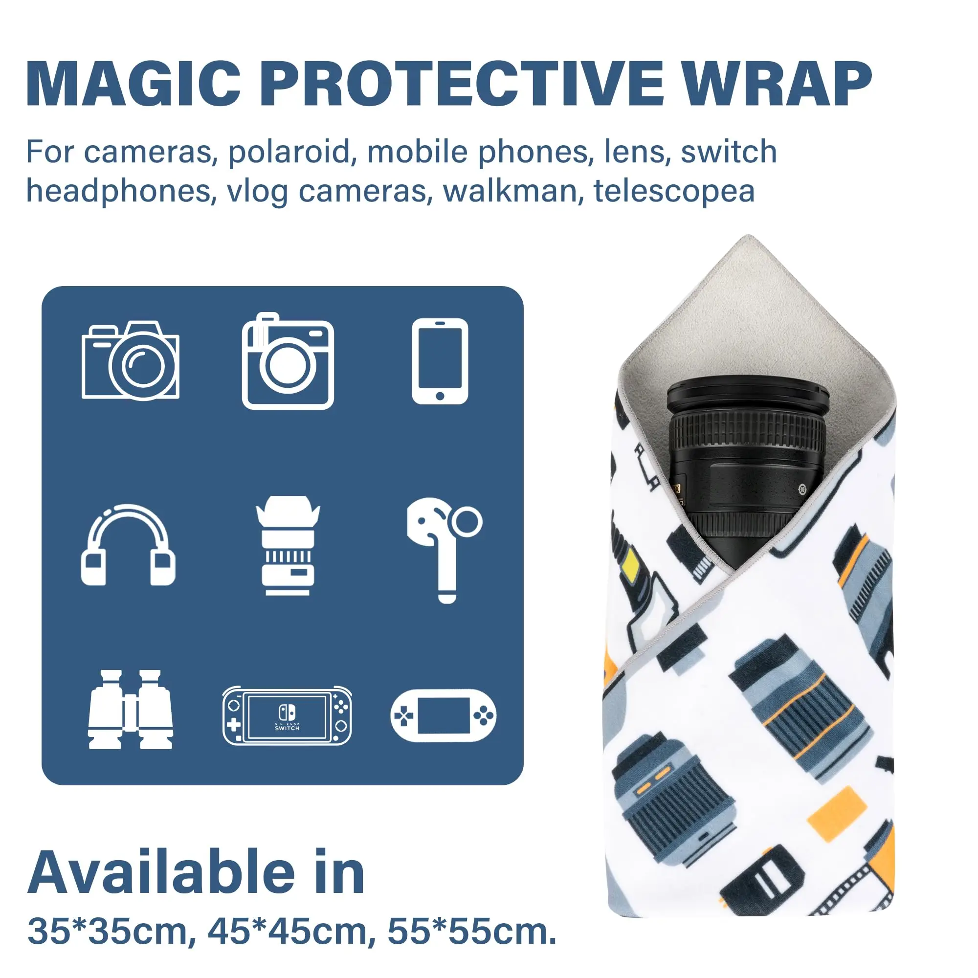 35CM Versatile Protective Wrap for Cameras and Accessories