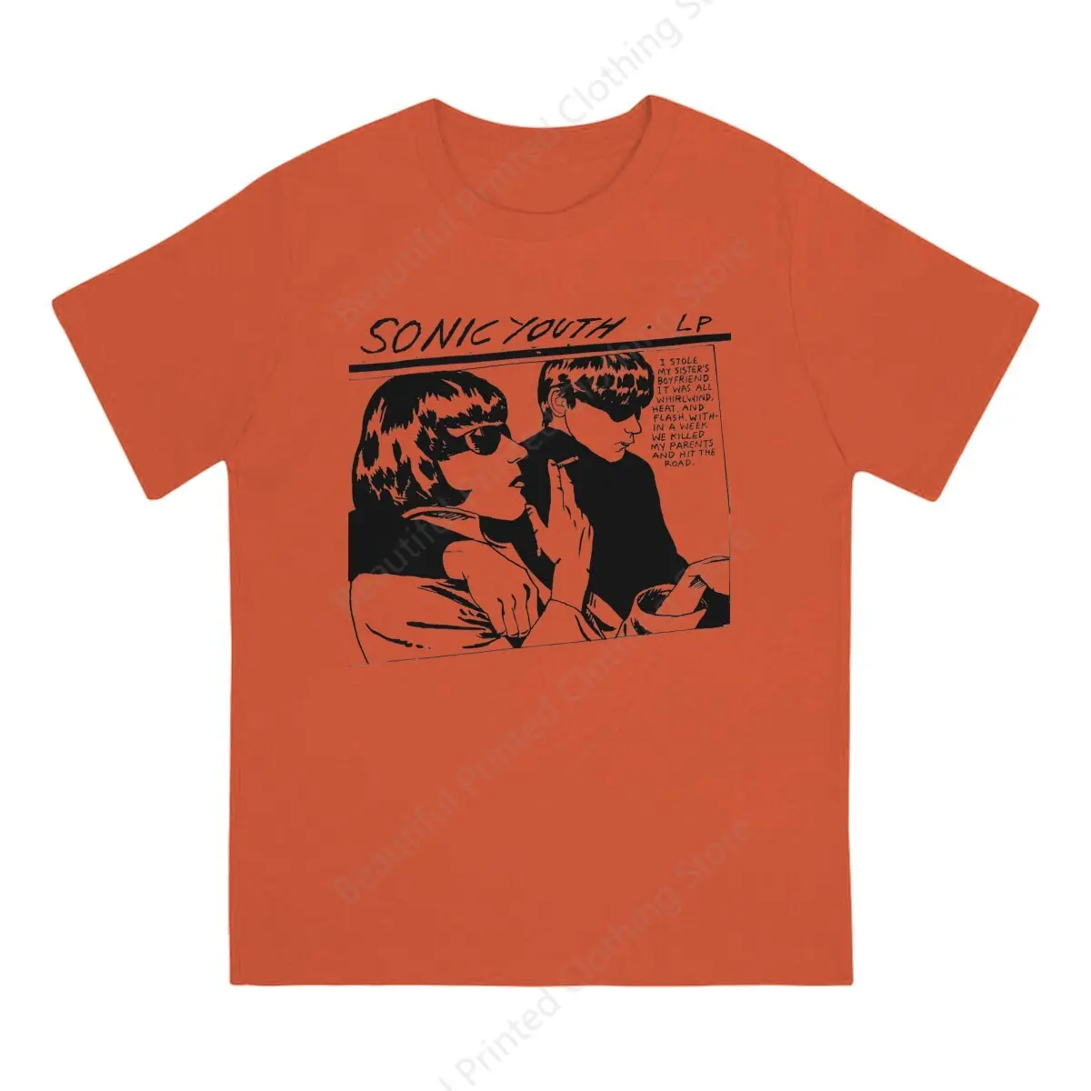 thumbnail image 1 of Camiseta para hombre con estampado divertido y divertido de Sonic Youth, banda musical, camiseta transpirable con cuello redondo, camisetas divertidas de algodón, 1 of 5