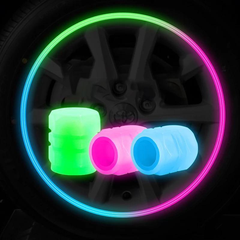 

Valve Cap Fluorescent Car Tire Plug Bouchon Pneu Car Bike Motorcycle Auto Voiture Bouchon Valve Tire Valve Cap