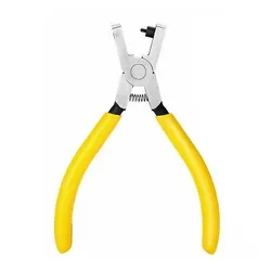 Multipurpose Leather Hole Punch Tool - Durable Carbon Steel Puncher (Yellow)