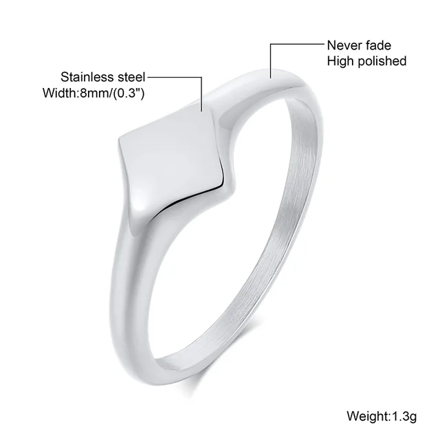 Bague Pinky, bague chevalière, bague pour hommes et femmes, bagues chevalières florales en acier inoxydable, bague céleste étoile du nord CZ