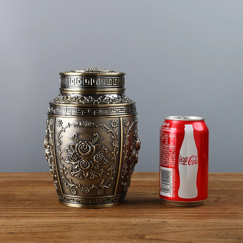Pet Memorial Keepsake Urns Container for Human Ashes Metal Cremation Urns Small Animal Urn Coffin Box