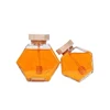 Kitchen 100ML/220ML/380ML Hexagonal Glass Honey Bottle With Wooden Honey Pot Stirring Rod Sealing Clear Jam Jar Home Storage 5