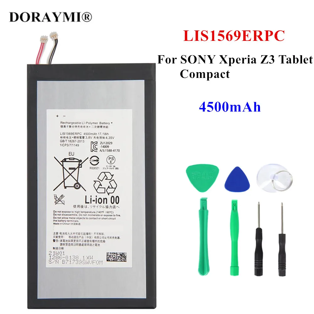 Batteria Di Ricambio Originale Lis1569Erpc Per Sony Xperia Z3 Tablet Compact 4500Mah Tablet Batterie + Strumenti