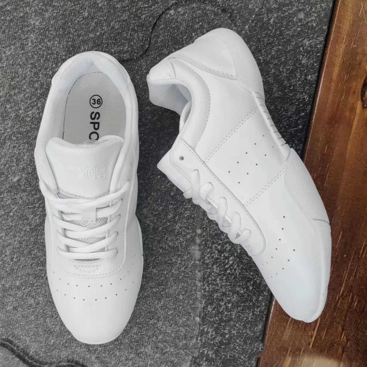 Hot Sale Women's Dance Shoes Breathable Leather Soft Soled Jazz Shoes Salsa Square Dance Practice Sneakers Modern Dance Shoes 4