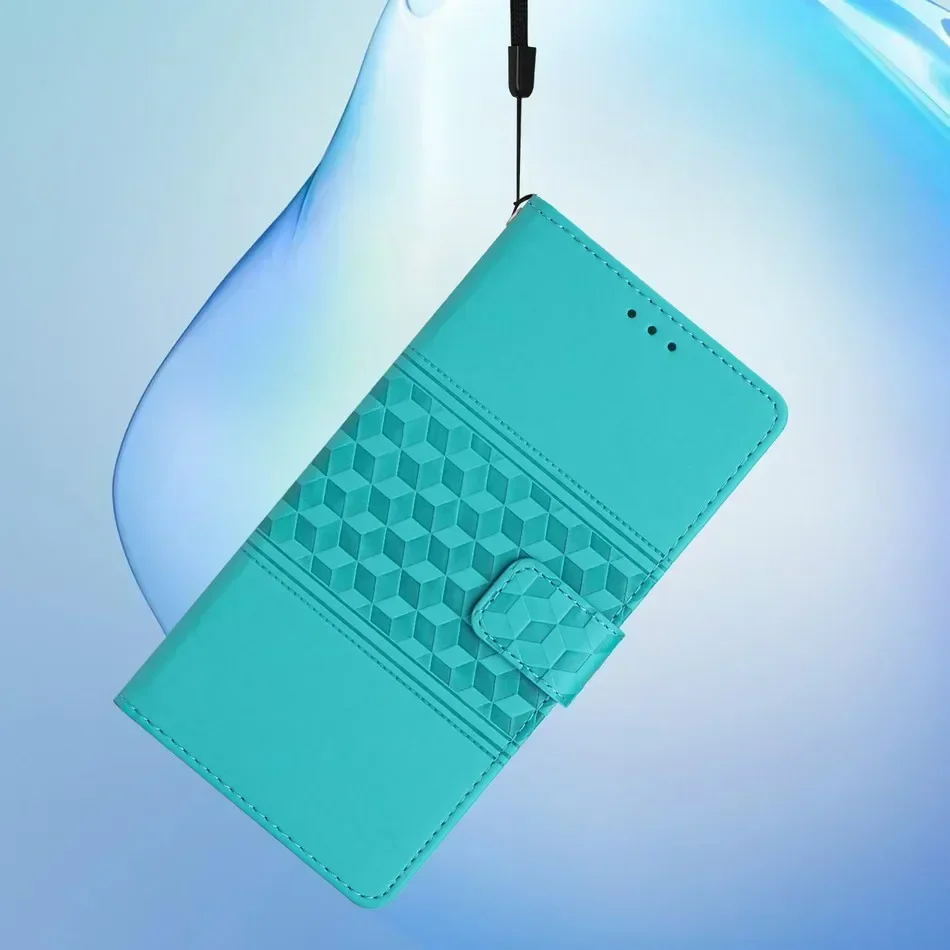 Versatile Grid Pattern Wallet Phone Case Cover