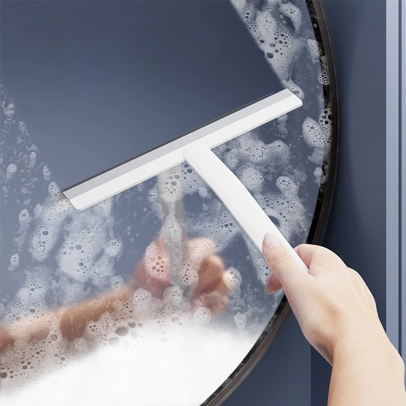 Household Glass Scraper, Soft Rubber Bathroom Floor Scraper Cleaning Tool 1
