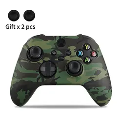 Premium Silicone Protective Case for Xbox Controller with Thumb Grip Caps (AGreen)