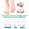 Gel Bunion Toe Separator W/Fabric Lining for Big Toe,Silicone Toe Spacers Breathable Toe Corrector Protector for Overlapping Toe 2