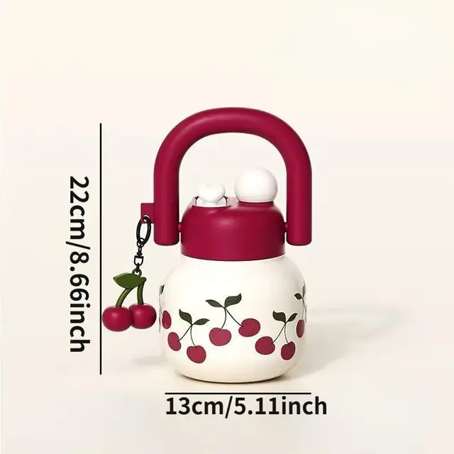 800ML Cute Water Bottle with Decoration, Dual Straws Design, Anti-Lipstick Stain, Detachable Travel Strap, Suitable for Girls 6