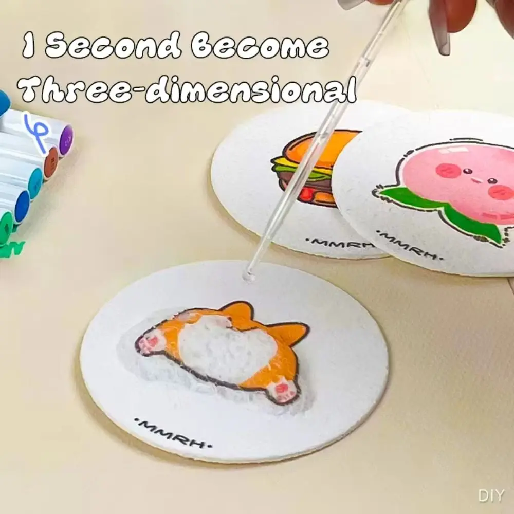 10Pcs 푹신한 질감 폼 질감 그림 종이 둥근 모양 교육용 그림 스폰지 종이 학교 활동 미술 공예