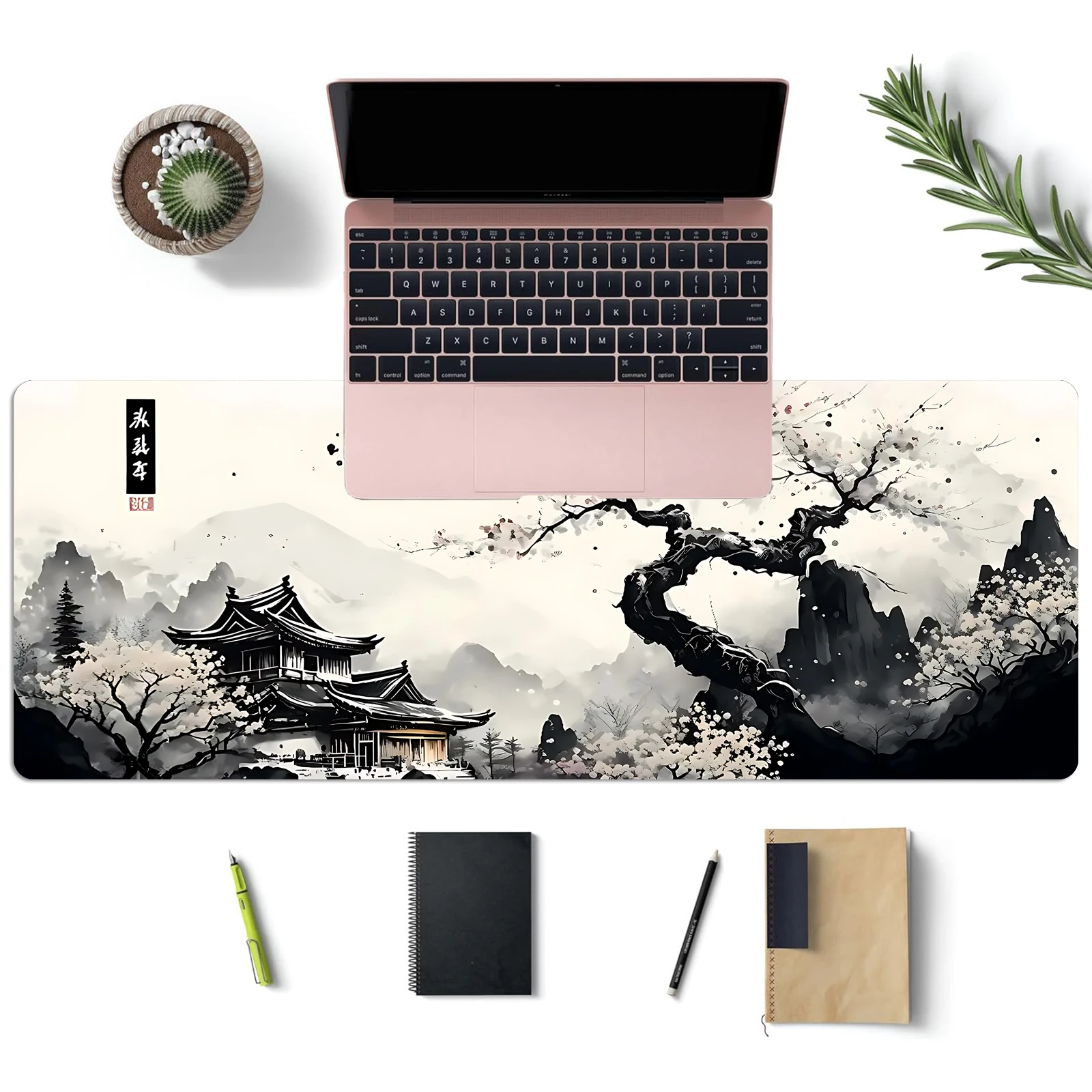 Landscape ink painting Mouse Pad Desk Pad Mouse Mat Game Mouse pad Gift Mouse Pad Anti-Slip Rubber Base Extended Keyboard Pad 5